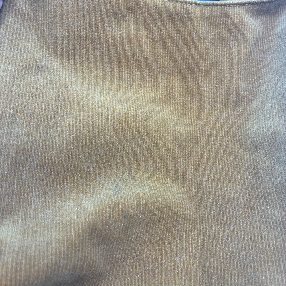 Merit Beauty The Signature Cosmetic Makeup Bag Corduroy Tie Top Pouch Brown - Picture 5 of 7